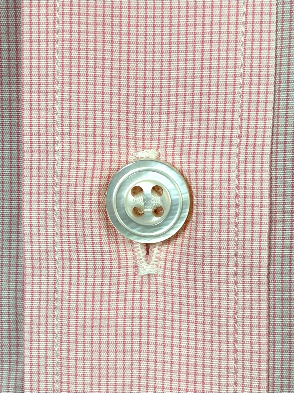 Charvet Dress Shirt, French Cuffs , Split Hem, Light Pink Check, MenM(39)15.5 - Picture 12 of 15